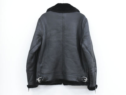 BAPE BLACK ラム ヌバック レザー ライダースジャケット L ブラック