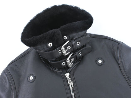 BAPE BLACK ラム ヌバック レザー ライダースジャケット L ブラック