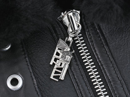 BAPE BLACK ラム ヌバック レザー ライダースジャケット L ブラック