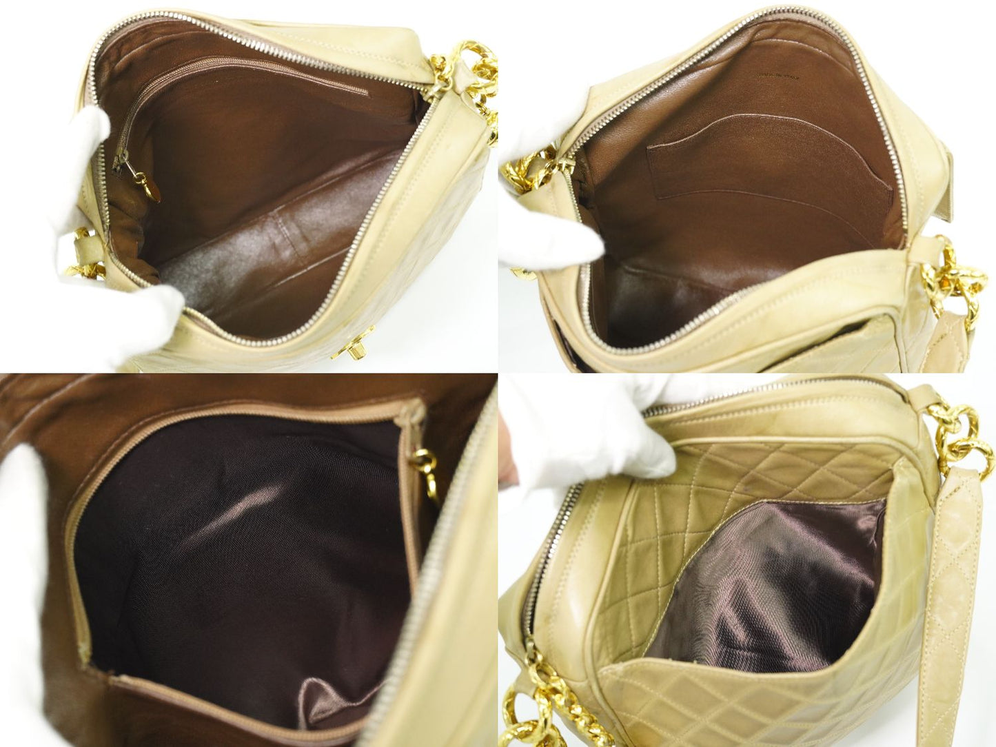 CHANEL ココマーク マトラッセ ショルダーバッグ ベージュ