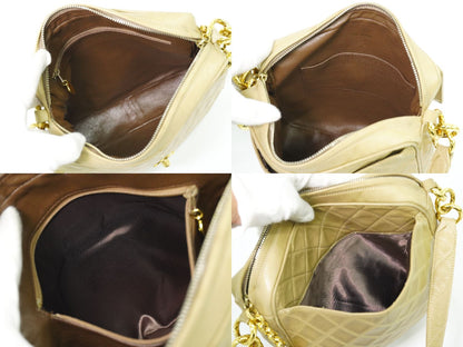 CHANEL ココマーク マトラッセ ショルダーバッグ ベージュ