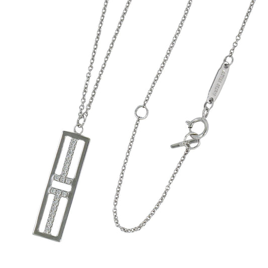 TIFFANY & Co. T Two オープン バーティカルバー Au750 WG ネックレス