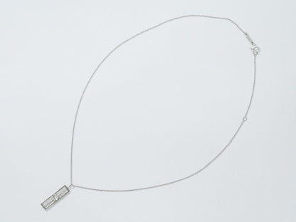 TIFFANY & Co. T Two オープン バーティカルバー Au750 WG ネックレス