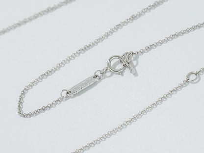 TIFFANY & Co. T Two オープン バーティカルバー Au750 WG ネックレス
