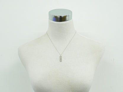 TIFFANY & Co. T Two オープン バーティカルバー Au750 WG ネックレス