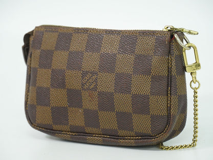 LOUIS VUITTON ミニ ポシェットアクセソワール ダミエエベヌ ポーチ N58009