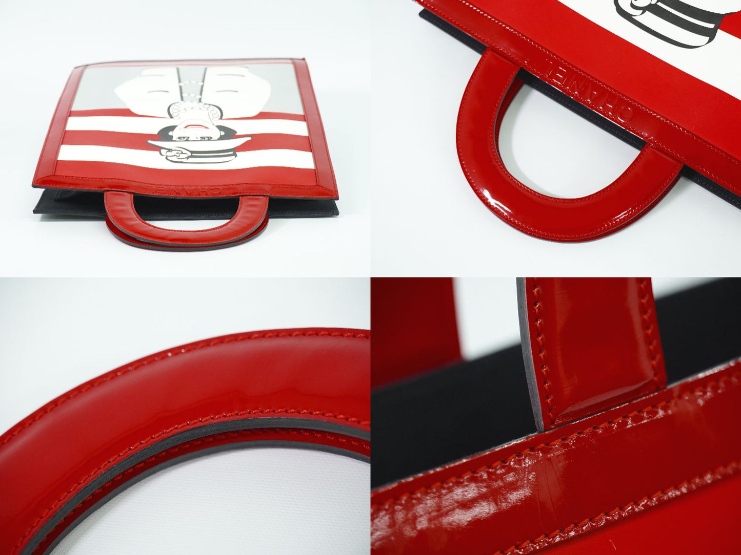 CHANEL マドモアゼル ココシャネル ハンドバッグ ブラック レッド ホワイト