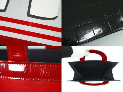 CHANEL マドモアゼル ココシャネル ハンドバッグ ブラック レッド ホワイト