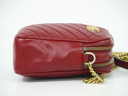 GUCCI GGマーモント ショルダーバッグ レッド 550155