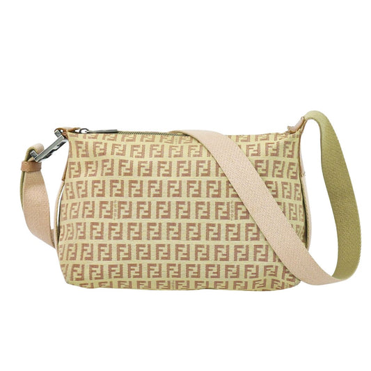 FENDI ズッキーノ ショルダーバッグ ベージュ ピンク 8BR319