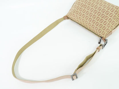 FENDI ズッキーノ ショルダーバッグ ベージュ ピンク 8BR319