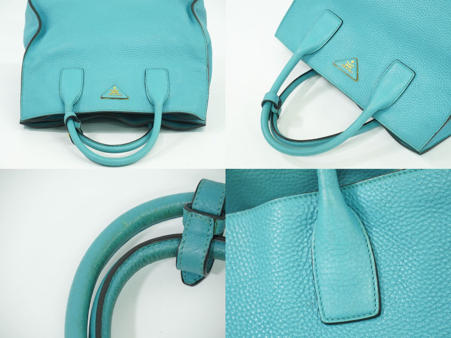 PRADA トートバッグ ライトブルー