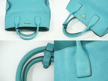 PRADA トートバッグ ライトブルー