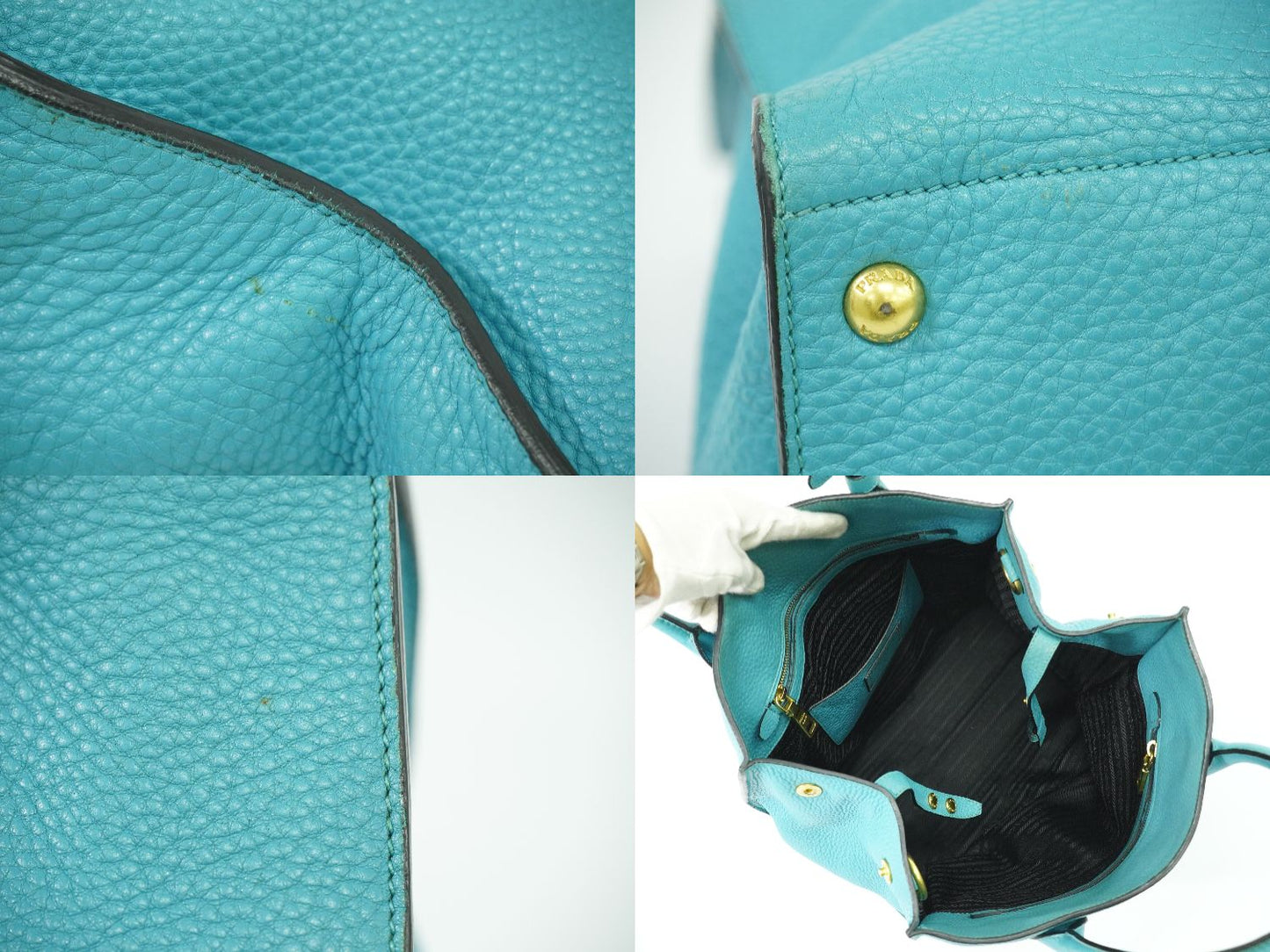 PRADA トートバッグ ライトブルー