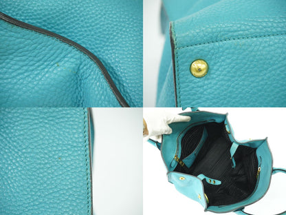 PRADA トートバッグ ライトブルー