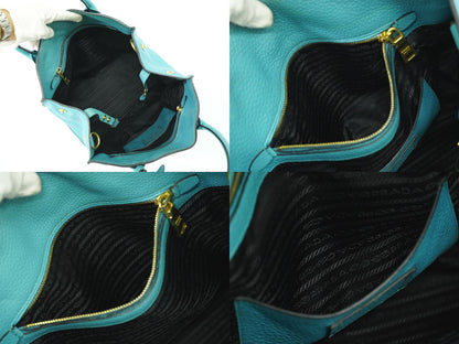 PRADA トートバッグ ライトブルー