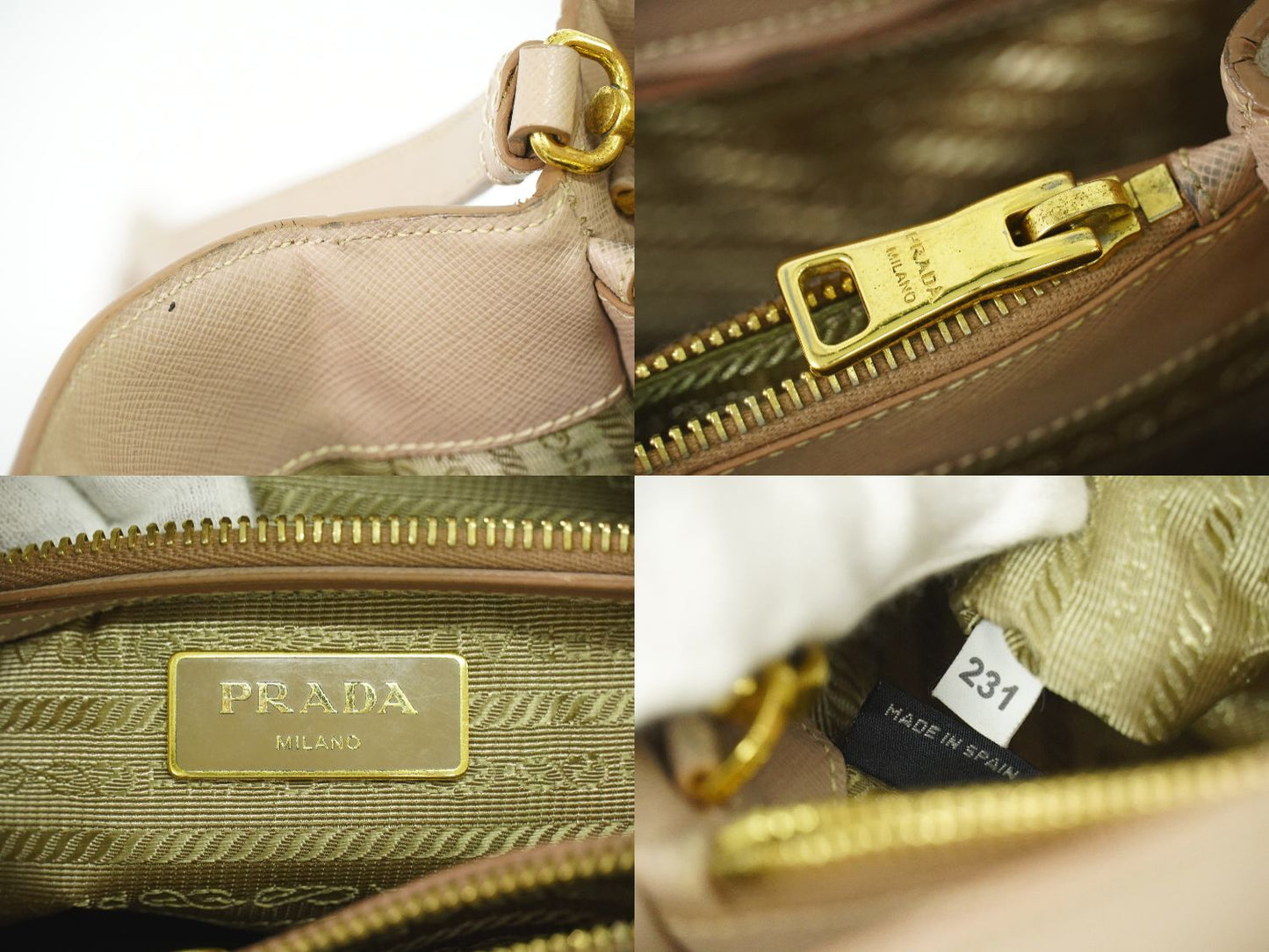 PRADA 2WAY ショルダーバッグ ピンクベージュ