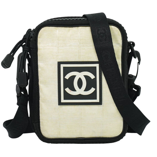 CHANEL ココマーク スポーツライン ショルダーバッグ ベージュ ブラック