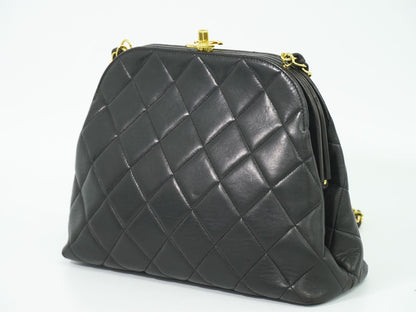CHANEL ココマーク マトラッセ ショルダーバッグ ブラック