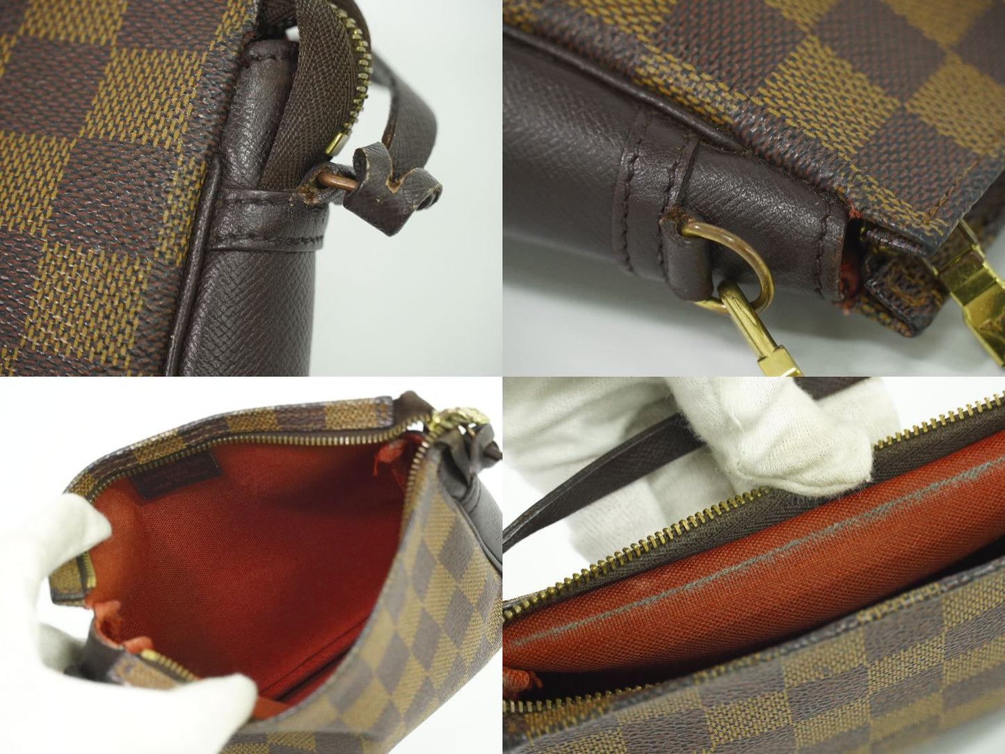 LOUIS VUITTON トゥルースメイクアップ ダミエ エベヌ アクセサリーポーチ N51982