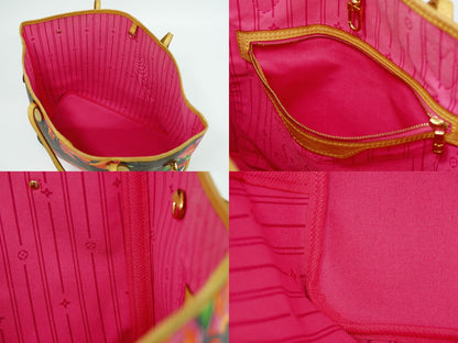 LOUIS VUITTON ネヴァーフル MM モノグラム ローズ トートバッグ ブラウン マルチカラー M48613