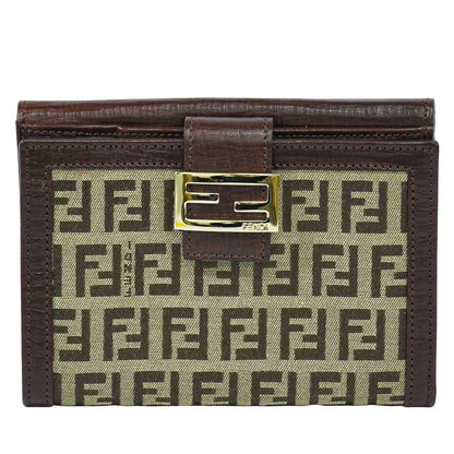 FENDI ズッキーノ 折財布 ベージュ ブラウン 8M0160
