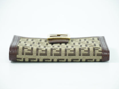 FENDI ズッキーノ 折財布 ベージュ ブラウン 8M0160
