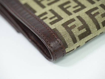 FENDI ズッキーノ 折財布 ベージュ ブラウン 8M0160