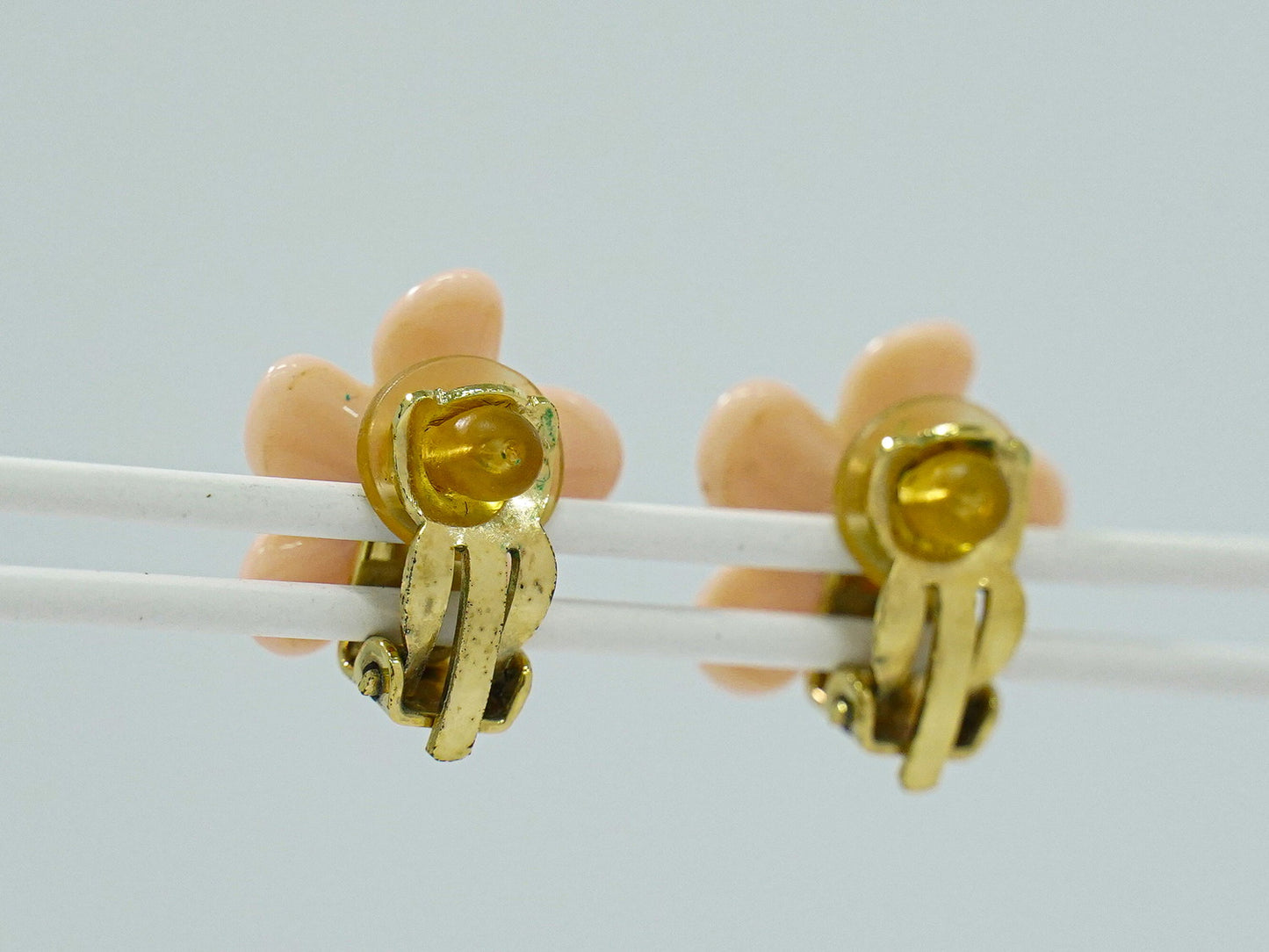 CHANEL ココマーク フラワー モチーフ イヤリング ゴールド ピンク