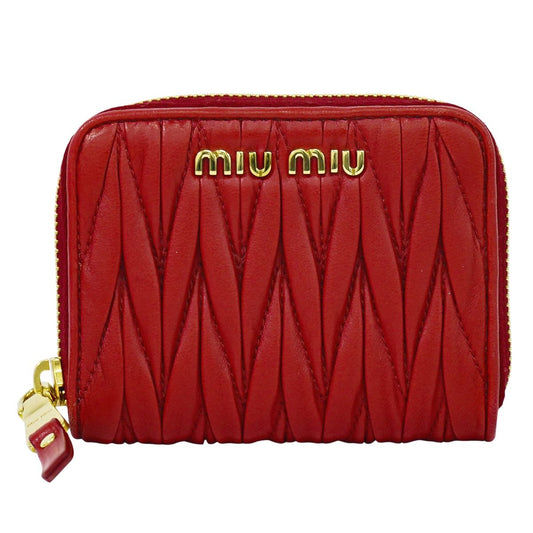 MIU MIU マテラッセ コインケース レッド 5MM268