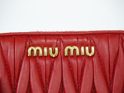 MIU MIU マテラッセ コインケース レッド 5MM268