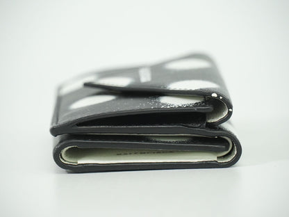 BALENCIAGA ペーパーミニ 折財布 ブラック ホワイト 391446