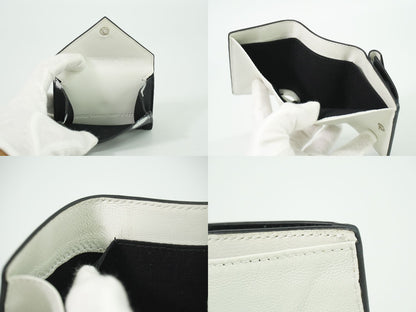 BALENCIAGA ペーパーミニ 折財布 ブラック ホワイト 391446