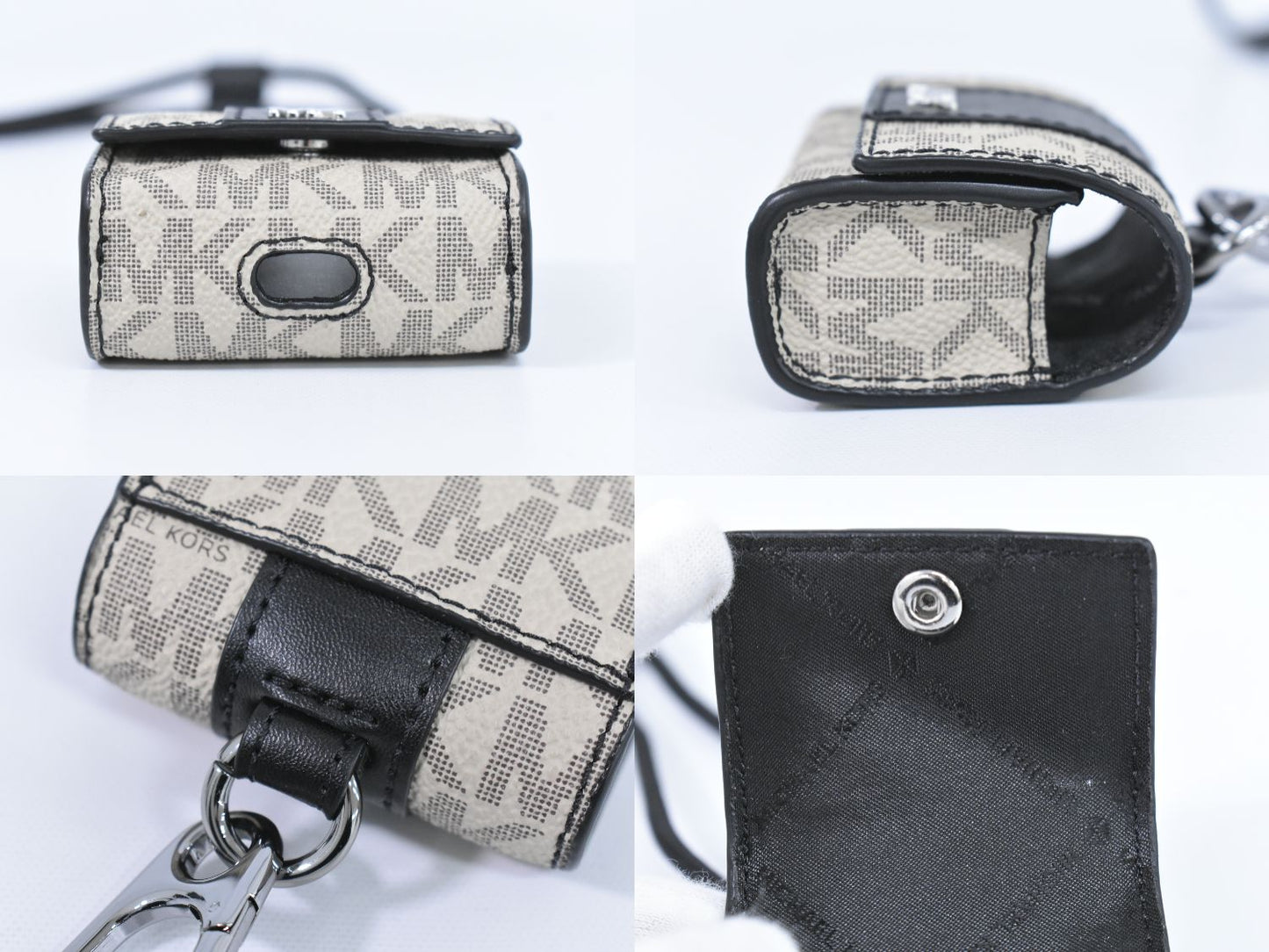 MICHAEL KORS MKシグネチャー AirPodsケース ベージュ ブラック