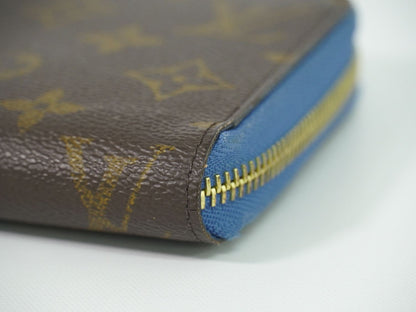LOUIS VUITTON ジッピーウォレット モノグラム 長財布 ブラウン ブルー M63894