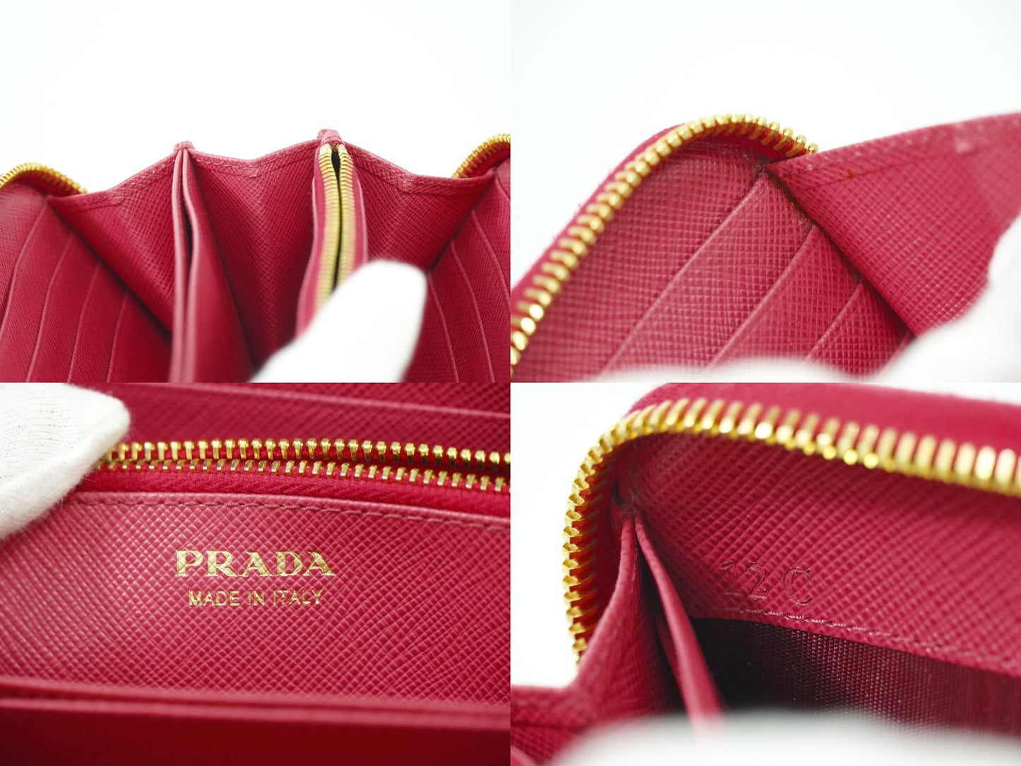 PRADA リボン 長財布 ピンク