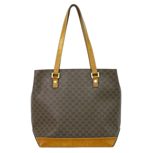 CELINE マカダム トートバッグ ブラウン