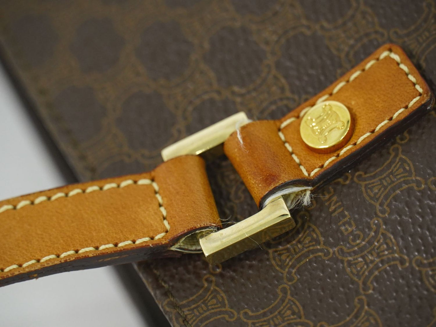 CELINE マカダム トートバッグ ブラウン