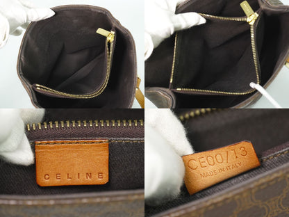CELINE マカダム トートバッグ ブラウン