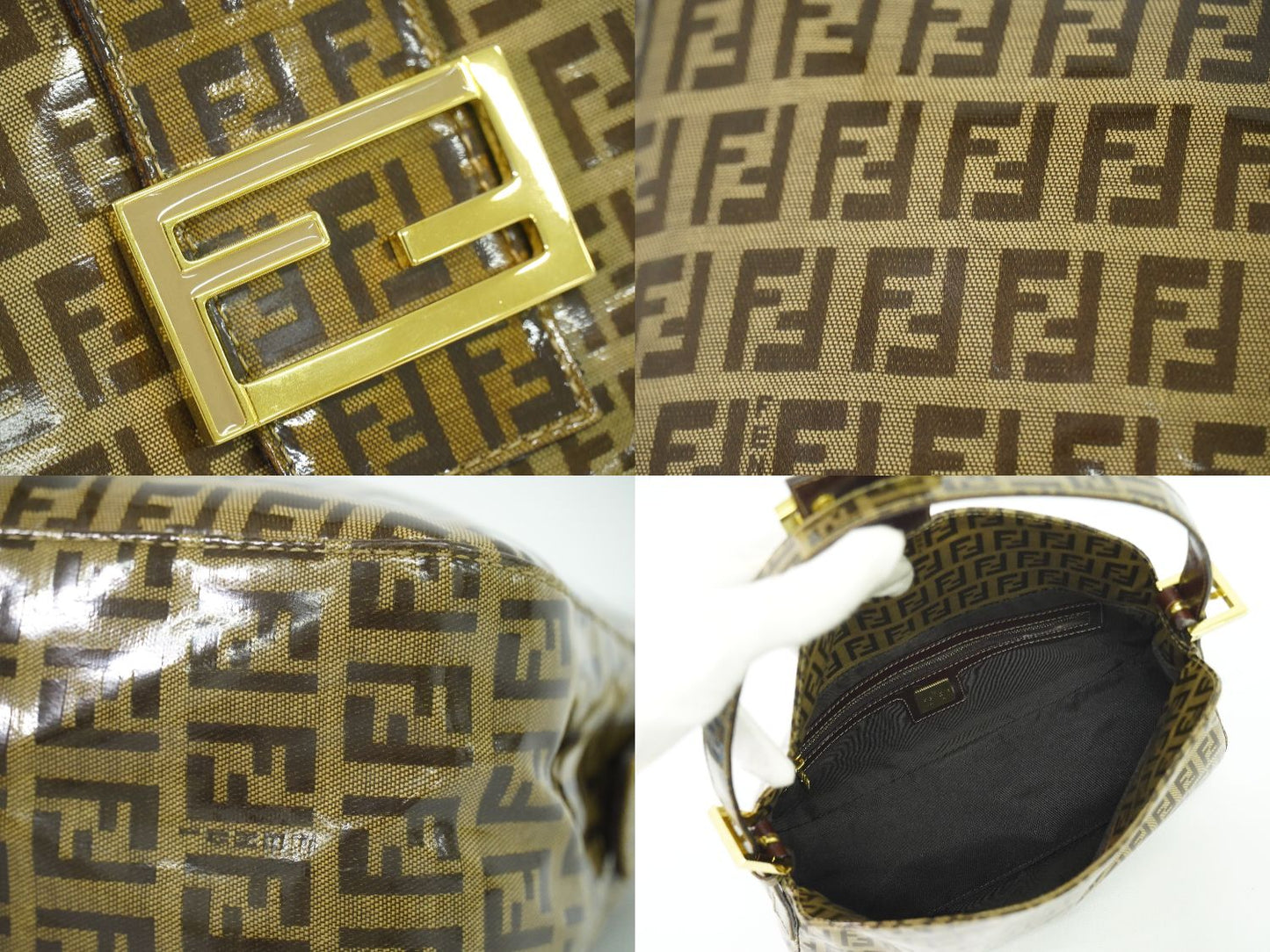 FENDI ズッキーノ ショルダーバッグ ブラウン 26725