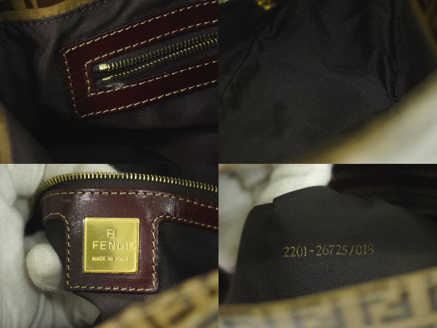 FENDI ズッキーノ ショルダーバッグ ブラウン 26725