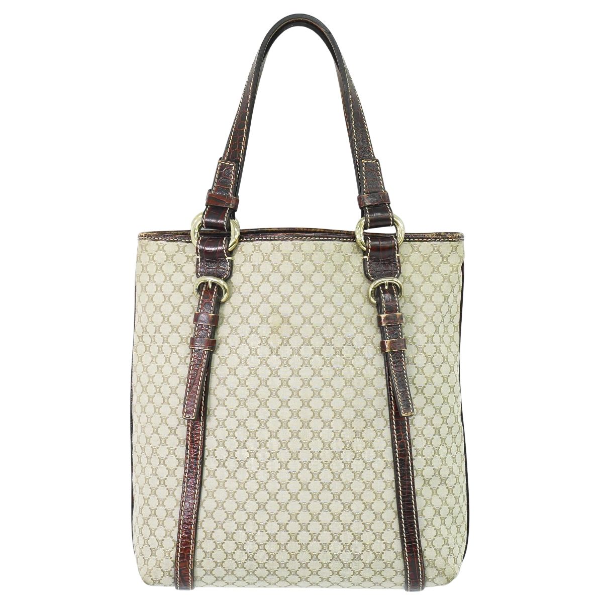 CELINE マカダム トートバッグ ベージュ
