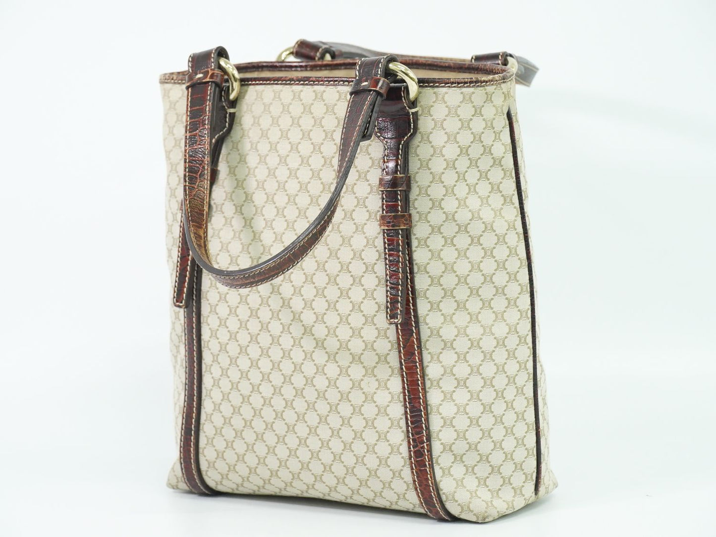 CELINE マカダム トートバッグ ベージュ