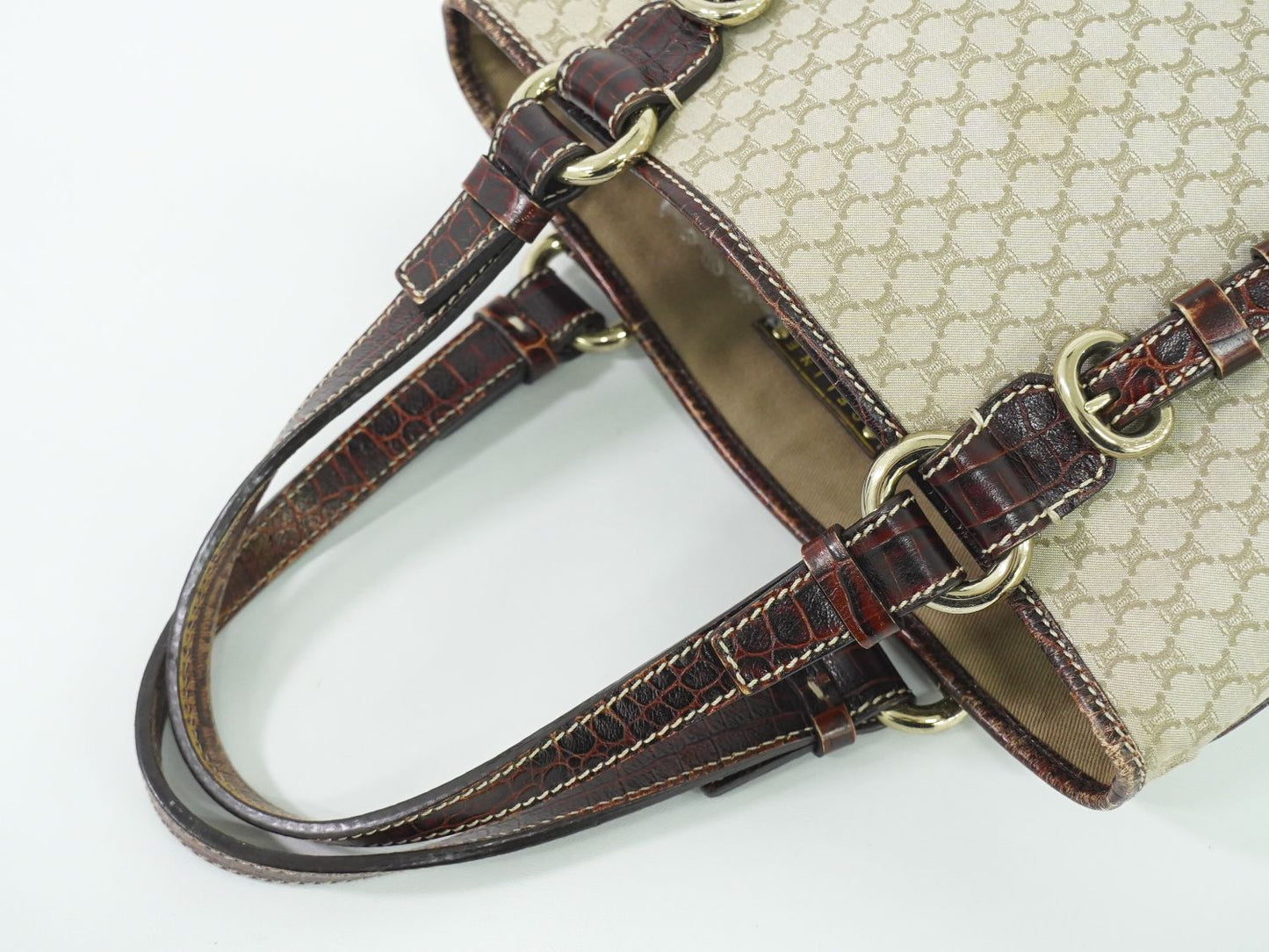 CELINE マカダム トートバッグ ベージュ
