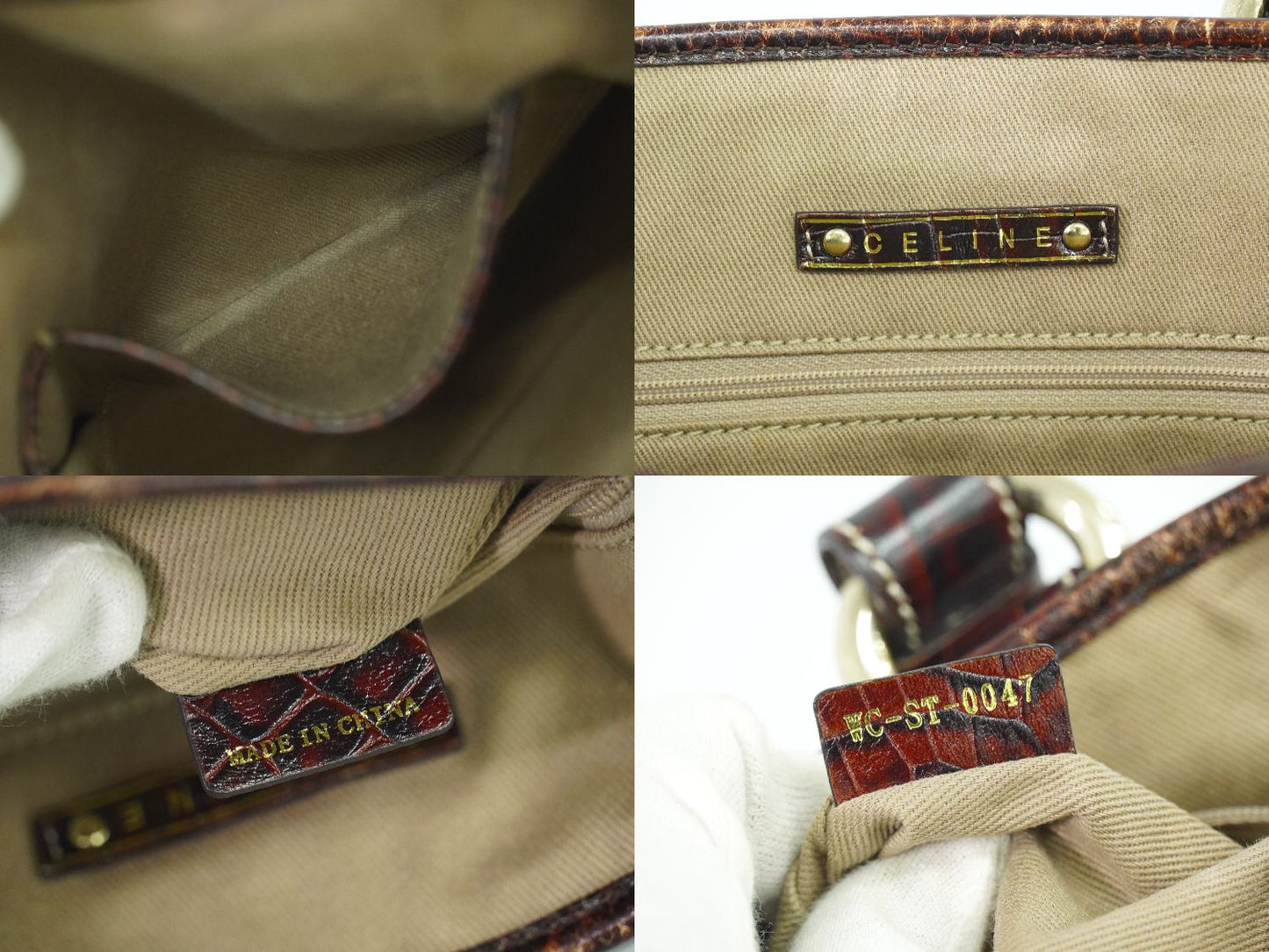 CELINE マカダム トートバッグ ベージュ