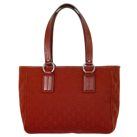 GUCCI GGキャンバス トートバッグ レッド 113019