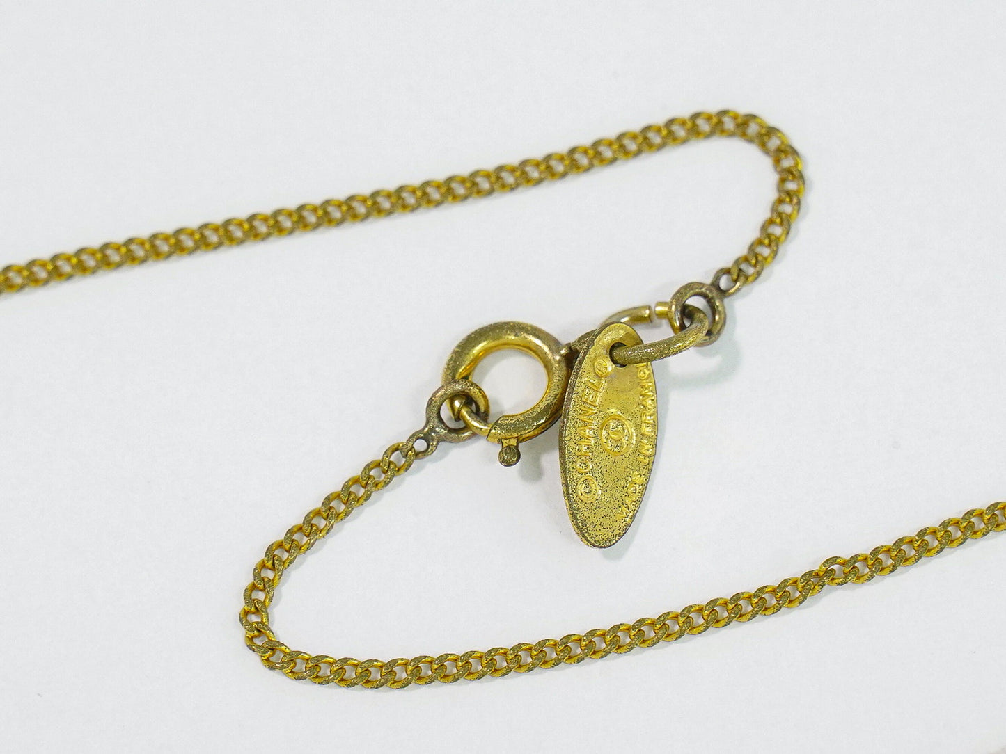 CHANEL ココマーク ラインストーン ネックレス GP ゴールド