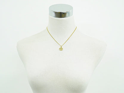 CHANEL ココマーク ラインストーン ネックレス GP ゴールド