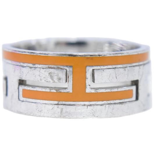 HERMES ムーブアッシュ Hロゴ Ag925 リング 54 23.5号 シルバー オレンジ