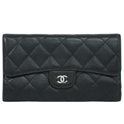 CHANEL ココマーク マトラッセ 長財布 ブラック
